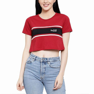 Apparel Clothing New Style Women's T-Shirts <b>Top</b> Selling Half Sleeve Custom Embroidery Logo Women T-Shirts - Product Image 1