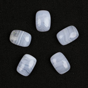 Cabujón de Ágata Azul Natural de Calidad Premium, Corte Cojín de 10x14mm, Calibrado, Suelto para Joyería, Tamaño Personalizado - Product Image 6