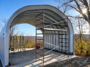 Cabaña de acero DuroSPAN de 20x20x12 pies, casa pequeña, fuera de la red, para armar uno mismo, con extremo abierto, ENVÍO GRATUITO A TODOS LOS PAÍSES - Product Image 4