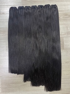 Haute qualité prêt à expédier 100% brut non transformé trame droite Extensions de cheveux humains cuticule aligné Grade 12A tissage noir - Product Image 6