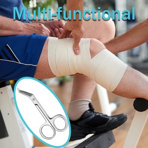 Ciseaux à pansements médicaux en acier inoxydable avec embout de sécurité pour la coupe de pansements et les soins aux patients - Product Image 4