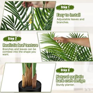 Lussuosi Palme Areca Artificiali da 180 cm, Piante Verdi Biomimetiche per Paesaggistica e Decorazione di Cortili - Product Image 5