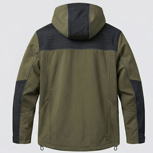 Veste d'hiver imperméable unisexe de qualité export avec capuche, logo personnalisé sur le devant, style streetwear Europe USA, coupe-vent - Product Image 3
