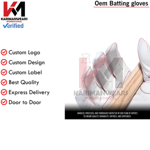 OEM Custom Baseball Batting Gloves Sheepskin Leather Factory Professional Batting Gear High Sensitivity Grip Sports Gloves Bulk - Product Image 2