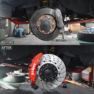 Kit d'étriers de frein à 6 pistons D1 Spec S RS rouge pour mise à niveau et rétrofit - Product Image 2