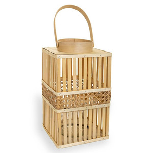 Woven bamboo <b>candle</b> lanterns <b>large</b> floor lantern garden patio decoration lighting centerpiece - Product Image 1