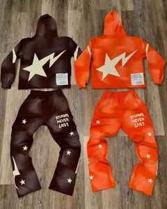 Ropa Urbana Punk Hip Hop para Hombre, Ecológica, Transpirable, 100% Algodón, Sudadera con Capucha, Corte Regular, Traje Deportivo Informal Holgado, Estilo Y2K, Nuevo Estilo Americano - Product Image 6