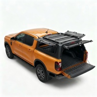 Capot rigide en alliage d'aluminium à profil bas, verrouillable, étanche et robuste pour pick-up Overland Ranger, sans perçage