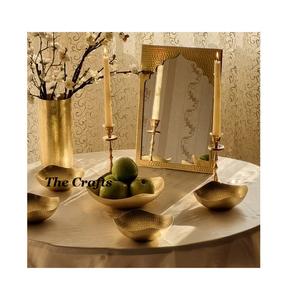 Bol de service en acier inoxydable martelé pour accessoires de table, bols à nourriture, en-cas et fruits, forme ronde - Product Image 2