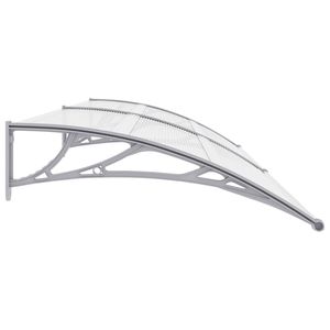 Auvent de porte gris et transparent, auvent extérieur, gazebo et pergola - Product Image 4