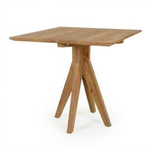Modern Square Solid Wood Coffee Table Elegant High Accent Side Furniture For <b>Rustic</b> Contemporary Living Room Decor Designs Setup - Product Image 1