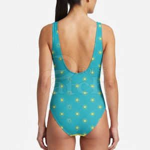 Traje de Baño Deportivo de Una Pieza para Mujer, Diseño Atlético con Estampado Personalizado, Secado Rápido, para Playa, Piscina y Entrenamiento - Product Image 4