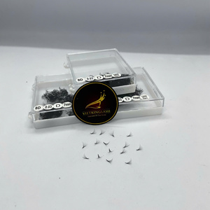 Extensions de cils en gros 0.03 0.05 0.07 CC D DD Noir mat Logo personnalisé Cils volume cachemire 8-25mm C Mixte disponible - Product Image 3