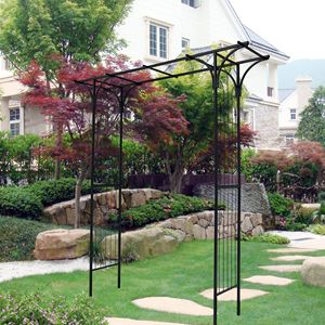Arco de Jardín de Metal Negro, Pérgola para Plantas Trepadoras, Arco para Bodas y Eventos, Gazebo y Pabellón - Product Image 4