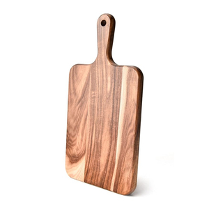 Planche à découper écologique en bois naturel avec poignée intégrée, compatible couteaux, pour cuisine et boucherie, vente en gros - Product Image 4