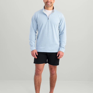 Pull de golf léger à col zippé pour homme, sweat-shirt à manches longues avec poche pour le sport - Product Image 2