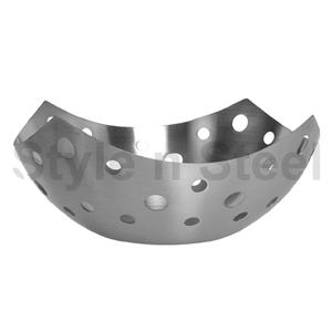 Cesta de fruta de acero inoxidable Premium, diseño de 4 cortes, recién llegado, cesta de fruta de Metal decorativa multifuncional para fiesta pulida - Product Image 2