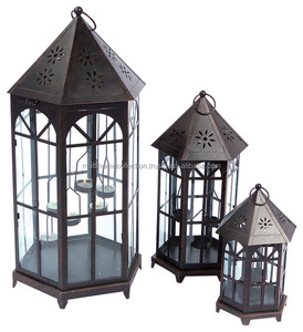 Juego de farolillos marroquíes de alta demanda OEM ODM diseño venta al por mayor farol de vela con tres tipos de tamaño - Product Image 4