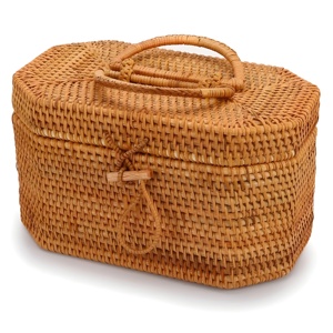 Custom label accept rattan picnic basket round <b>storage</b> <b>hamper</b> highest quality weaving baskets - Product Image 2