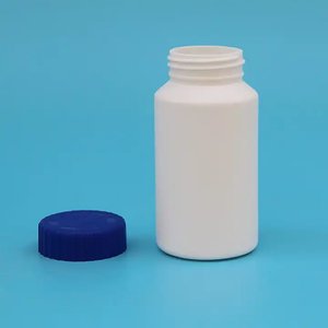 Sello de Bomba para Envases de Cápsulas de HDPE para Medicamentos, Certificado ISO 9001, Botellas de Diseño Personalizado, Envases Cilíndricos Industriales Nuevos para Medicamentos - Product Image 1