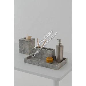 Hot Selling High Modern Customized Shape Five-piece Marble <b>Bathroom</b> <b>Accessory</b> <b>Set</b> Waterproof Easy Clean Features for Home Hotel - Product Image 6