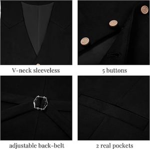 Chaleco de Motocicleta de Cuero Genuino Transpirable de Diseño Personalizado de Calidad para Hombre, Ropa Exterior sin Mangas para Motociclistas - Product Image 5