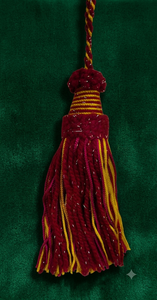 Red and Gold <b>Tassel</b> Decorative Fringe <b>for</b> Green Velvet Furniture - Product Image 6