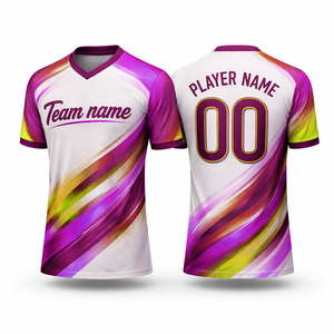 High Quality Custom men team soccer wear High quality sublimation <b>T</b>-<b>shirts</b> 100% <b>polyester</b> quick drying Men's football jerseys - Product Image 3