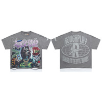 T-shirt personnalisé surdimensionné pour hommes et femmes, coupe classique, 100% coton molletonné, manches courtes, épaules tombantes, style streetwear décontracté, écologique