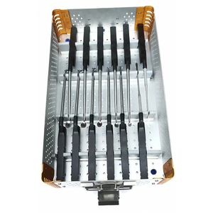 Premium Quality Dental Microsect Curette Instrument Set 12 Curettes Stainless Steel Sterilization Tray Reusable Instruments - Product Image 3