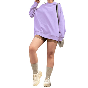 <b>Men</b> Regular Solid Polyester/Cotton Oversized Streetwear Eco-Friendly Crewneck Drop Shoulder Fleece Sweatshirt Custom Sweatshirt - Product Image 2