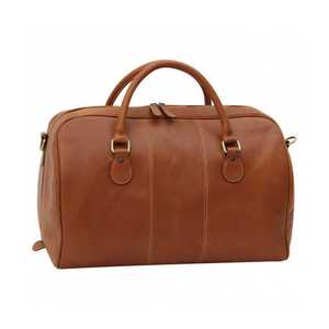 Sac de voyage polyvalent en cuir véritable, sac de week-end rétro, grande capacité, léger, fait main, bagage à main avec fermeture éclair - Product Image 6