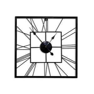 Square Shaped Wall <b>Clocks</b> Modern Outlook Best Indoor Living Room Home And Office Wall Design <b>Clock</b> With Metal Design - Product Image 1