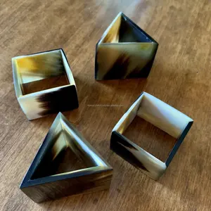 Magnifique Anneau de Serviette Carré Style Européen Élégant en Corne pour Maison, Café, Table à Manger, Décoration de Mariage – Meilleur Fournisseur en Gros - Product Image 1