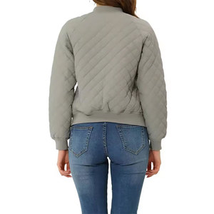 <b>Women's</b> Casual <b>Bomber</b> <b>Jacket</b> Designed with <b>Lightweight</b> Material Elastic Hem Secure Front Closure Comfortable Travel and Weekend - Product Image 3