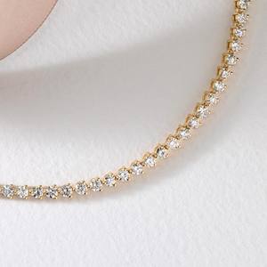 3.00 MM Round Lab Grown Diamond Tennis Bracelet 10K 14K 18K <b>Gold</b> Prong <b>Set</b> Luxury Engagement Wedding Gift Fine Jewelry - Product Image 4