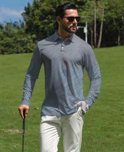 Polos de Manga Larga para Hombre, Camisetas de Golf con Cuello, Camisetas Deportivas Casuales de Alto Rendimiento - Product Image 4