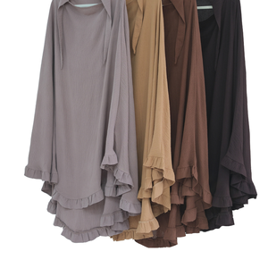 Manufacturer Well Made 13 Colors Islamic French Long Khimar Hijab Polyester for Prayer Ramadan - Product Image 6