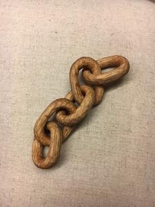 Cadena Decorativa Redonda para el Hogar, Eslabones de Madera Tallados a Mano, Nudos Decorativos, Artesanía de Madera Estilo Rústico - Product Image 6