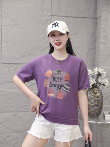 เสื้อยืดผู้หญิงคุณภาพสูง ผ้าฝ้าย คอกลม ปักลายหัวใจสีแดง สไตล์ลำลอง ระบายอากาศได้ดี ทรงปกติ เหมาะสำหรับฤดูร้อน - Product Image 2