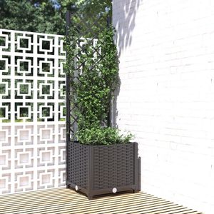 Jardinière noire en polypropylène de 53,5 pouces de hauteur, pots et jardinières à fleurs - Product Image 1