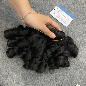 Extensions de cheveux humains vietnamiens bouclés et rebondissants en gros avec fermeture en dentelle HD, boucles douces - Product Image 3