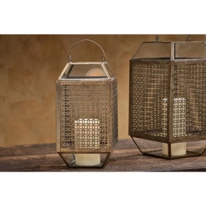 ตะเกียงแก้วกรอบโลหะทองเหลืองโบราณลายโมร็อกโกสำหรับตกแต่งโต๊ะ ขายส่ง - Product Image 3