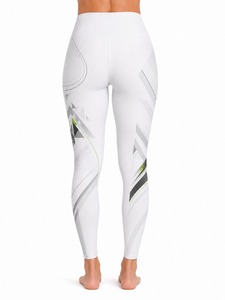 Compression Fitness Wear With OEM 2026 KAMPFER INDUSTRIES Women's <b>High</b> <b>Waist</b> Full Length <b>Leggings</b> <b>Black</b> Green Print Sporty - Product Image 4