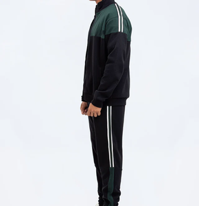 Men’s Color Block Tracksuit Set – <b>Zip</b> Jacket & Jogger Pants Custom Men’s Sports Tracksuit – Full <b>Zip</b> Jacket with Joggers Men’s - Product Image 4