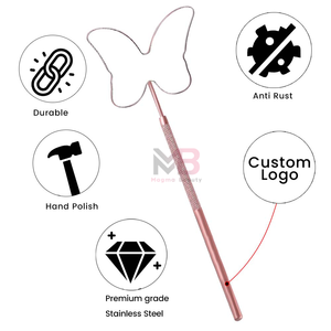 Espejo para Pestañas Color Oro Rosa 2026, Espejos para Pestañas Profesionales Hechos a Medida, Espejo para Pestañas con Logotipo Personalizado, Forma de Mariposa - Product Image 4