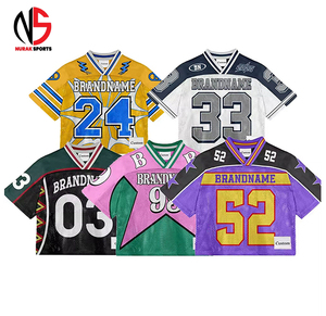 <b>Top</b> Quality <b>Men's</b> Printed Mesh Boxy Jersey Eco-Friendly Lightweight Breathable V-neck Boxy Fit Streetwear Custom Logo OEM 2026 - Product Image 1