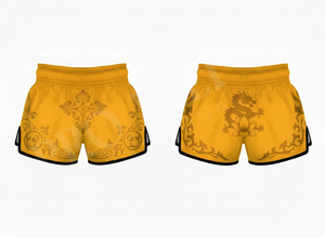 Shorts de Muay Thai personnalisés avec logo imprimé ou brodé, design sur mesure, pour la gym, le karaté, le judo, en polyester satiné - Product Image 4