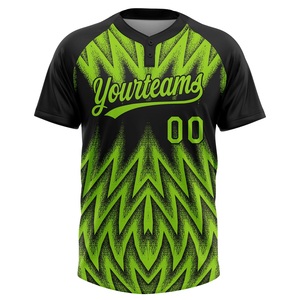 เสื้อซอฟต์บอลลายธงชาติขายดี สีเขียว ดำ ขาว ผ้าโพลีเอสเตอร์ 100% ตาข่ายเบิร์ดอาย  รับสกรีนโลโก้ ชื่อทีม เบอร์ผู้เล่น - Product Image 2