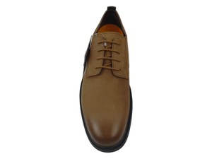 Chaussures Oxford en cuir véritable marron pour homme, bout rond, à lacets, respirantes, style marche toutes saisons - Product Image 1